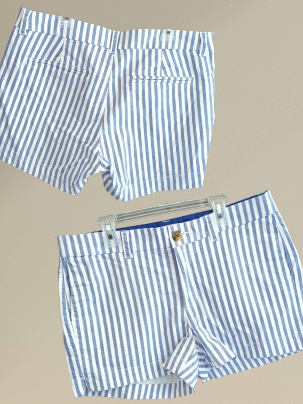 Blue/White Striped Everyday Shorts